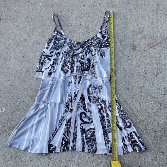 Vintage Y2K Wetseal Chiffon Tiered Paisley Spaghetti Strap‎ Cami Blouse Flowy - Picture 2 of 10